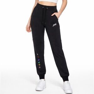 Pokimane Black Jogger Sweatpants Gaming Merch Size S